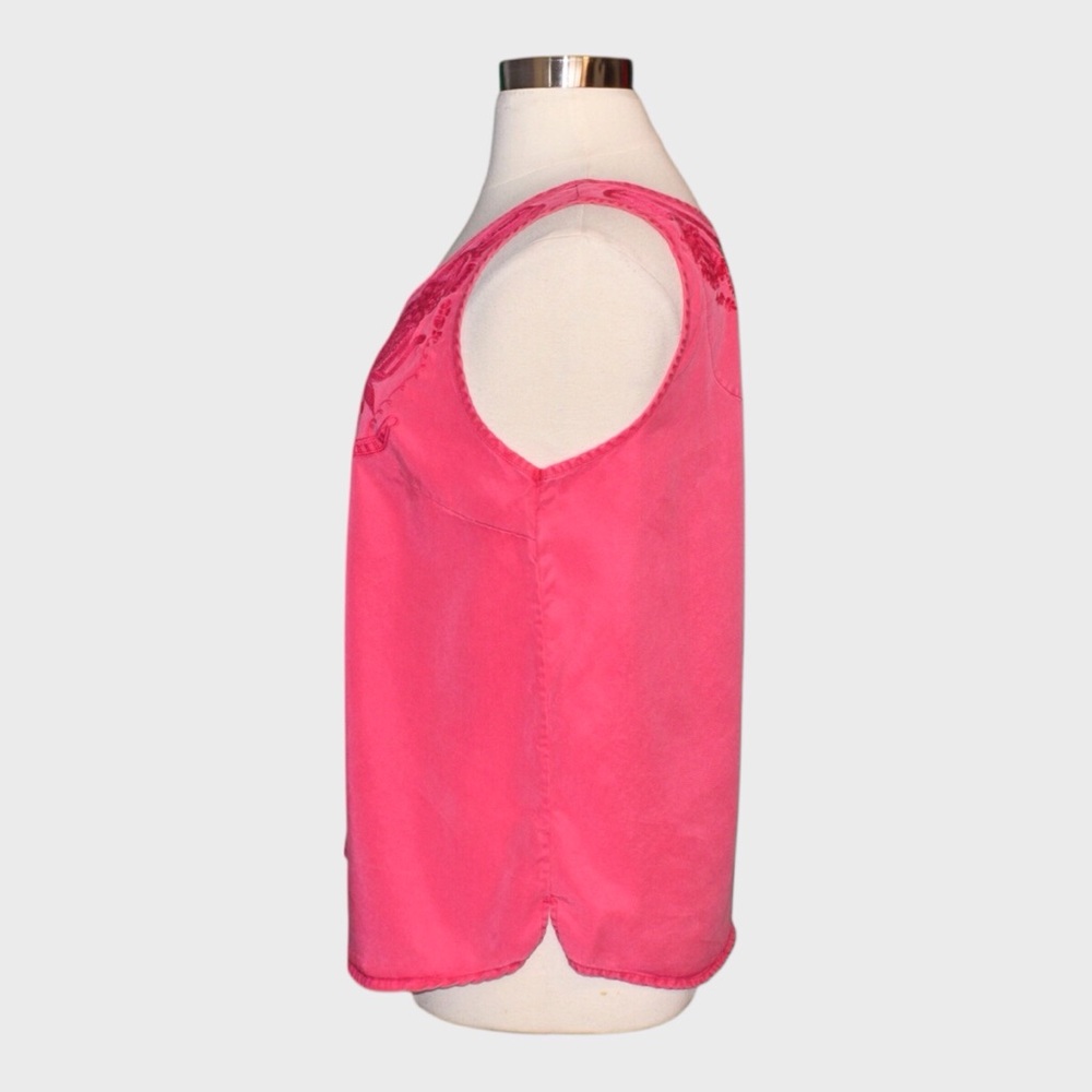 Soft Surroundings Sleeveless Embroidered V Neck Tank Top‎ - Picture 4 of 5